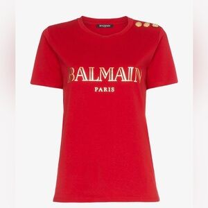 Balmain Red T-Shirt